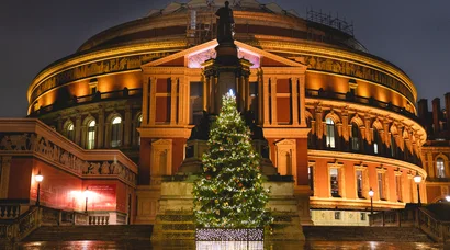 Christmas decorations at the Royal Albert Hall 2018